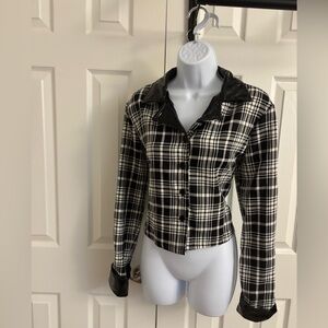 Dollskill Black and White Plaid Jacket